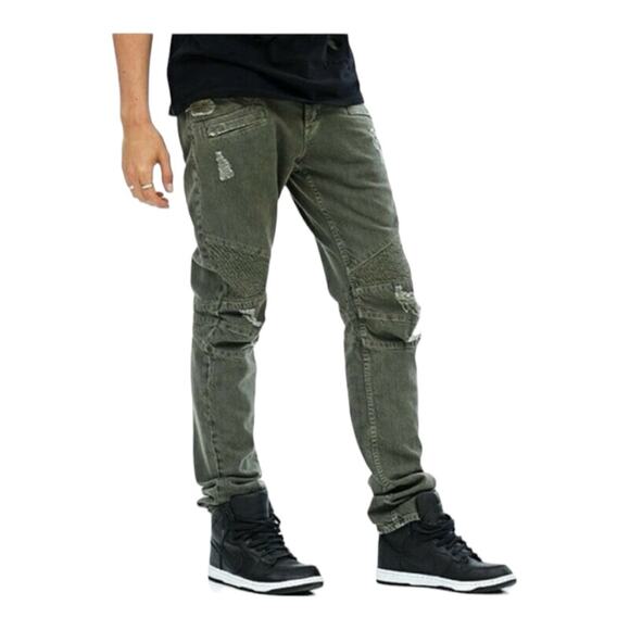 Hudson Blinder Biker Skinny Distressed Moto Jeans Size 31 - Picture 1 of 16
